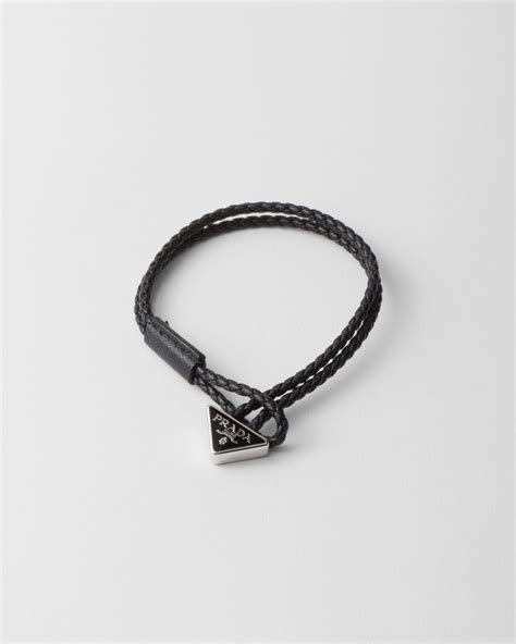 prada leather necklace|buy prada bracero.